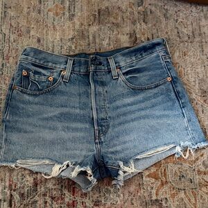 Levi's Light Blue Jean Shorts